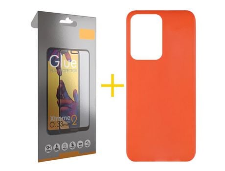 Pack 1 Película Full + Funda SKYHE por Samsung Galaxy S20 Ultra 5G Silicona Liso Rojo