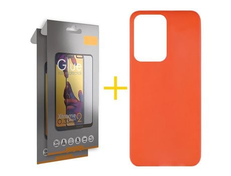 Pack 2 Películas Full + Funda SKYHE por Samsung Galaxy S20 Ultra 5G Silicona Liso Rojo