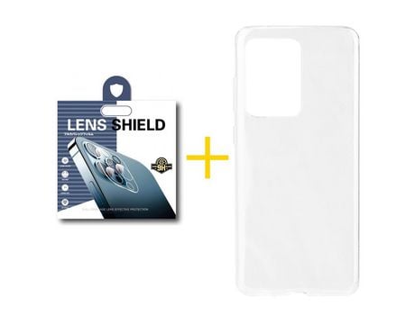 Pack 1 Película de Cámara Trasera + Funda SKYHE por Samsung Galaxy S20 Ultra 5G Silicona Liso Incoloro Clear