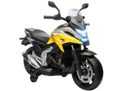 Moto eléctrica infantil Honda con luces y música - Amarilla