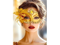 (1 pieza) Máscara facial 2D de Halloween, máscara de tigre Yasha Tengu, disfraz de fiesta de lobo desnudo, accesorios de cosplay