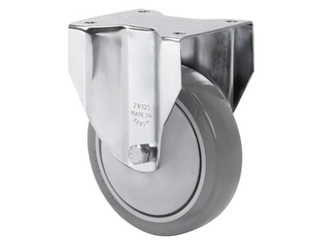 Rueda fija 17zvl100cp-pgaisb goma gris eje bolas ALEX