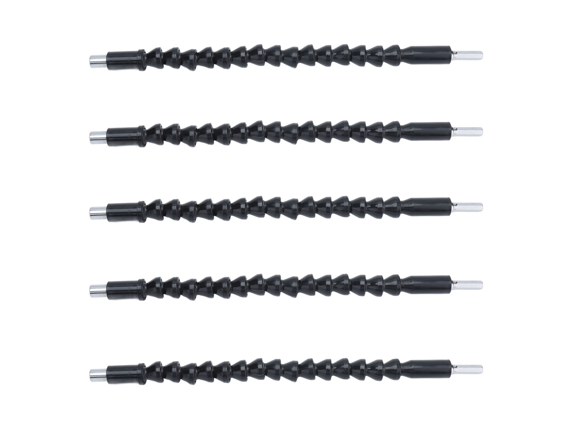 Juego de 5 extensiones de varilla flexibles universales de 295 mm para Taladro eléctrico con conector hexagonal magnético