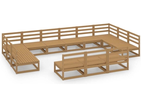 Conjunto 13 de muebles de jardín VIDAXL madera maciza de pino