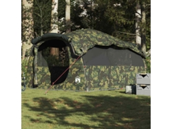 Tienda Campaña Familiar Túnel 6 Personas Impermeable Camuflaje