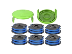 S3s Para Cortacésped Greenworks 21212 21272, 6 Carretes De Hilo Con 2 Tapas Para Carretes X6e, 29082 29242