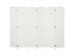 Paravente 6 Piezas Blanco Plegable Para Salón Dormitorio Home Office