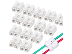 Conectores De Cable De Resorte Linjou, 100 Piezas - Conectores De Cable Ch-2 Para Iluminación Automotriz De 20-12 Awg, 6 A, 250 V