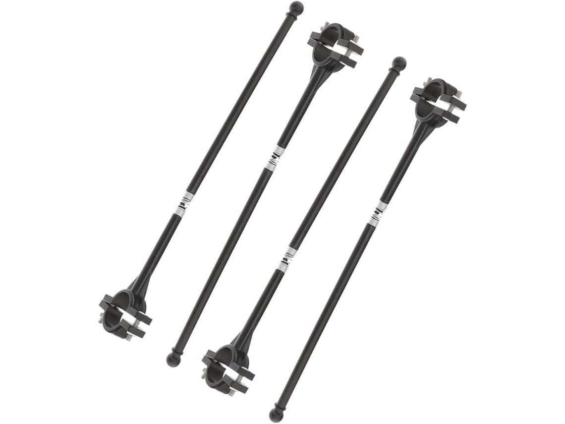 Soporte De Hierro Negro Para Banderas De Bicicleta, 4 Piezas, Fácil De Limpiar, Mejora La Visibilidad.
