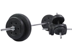 Juego de Barras y 2 Mancuernas FITNESS TECH   (120KG)
