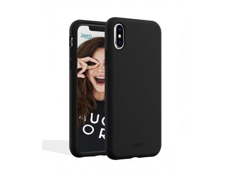 Carcasa de Silicona JAYM Negra Para Apple iPhone X / XS