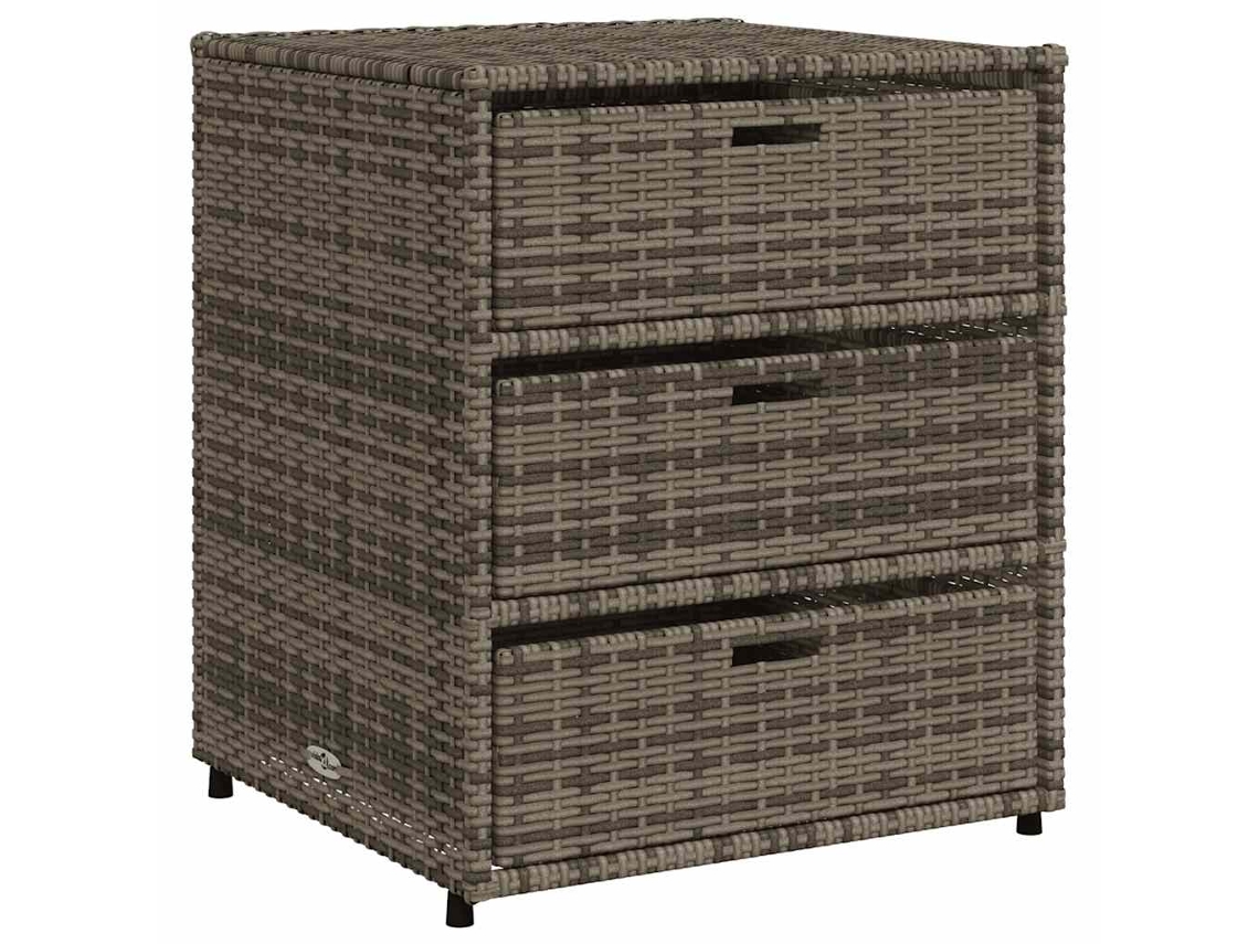 Mueble de jardín 55x59x69 cm Patas de mimbre gris MAISON EXCLUSIVE