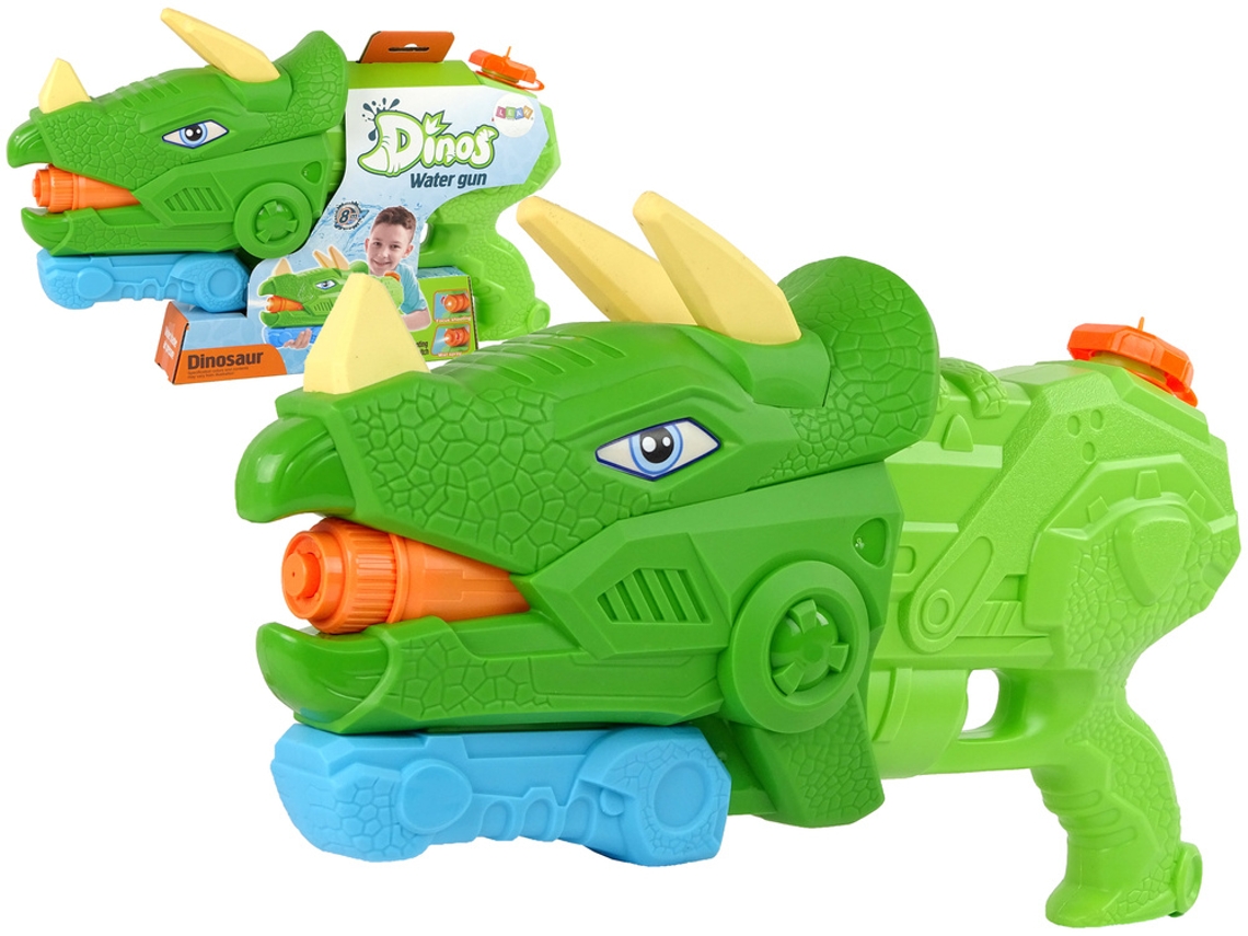 Pistola de agua de dinosaurio 1330 ml Alcance verde 8 m B.active