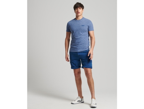 Camiseta para Hombre SUPERDRY (S - Algodón - Azul)