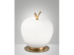 Lámpara De Mesa Wendy De 8 W Con Led Integrado, Luz Blanca De 3000 K Y Latón Satinado, Regulador Táctil, Cristal Soplado - Diseño Elegante
