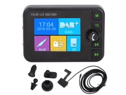 Receptor Digital Para Carro Dab Dab+ Fm Bluetooth Com Tela Lcd Colorida 2.4 Polegadas E Jack 3.5mm