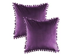 2 Fundas De Almohada De Terciopelo Suave Y Granulado, 45,7 X 45,7 Cm