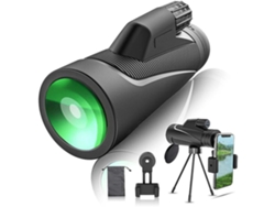 Monocular 12x42 HD con soporte para portátil, trípode y correa para la muñeca, binoculares telescópicos impermeables para observación de aves