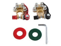 Conectores De Terminales De Batería De 4 Vías, Positivo Rojo, Negativo Negro, Con Liberación Rápida Para Automóviles Y Vehículos Recreativos De 45 A 200 Ah.