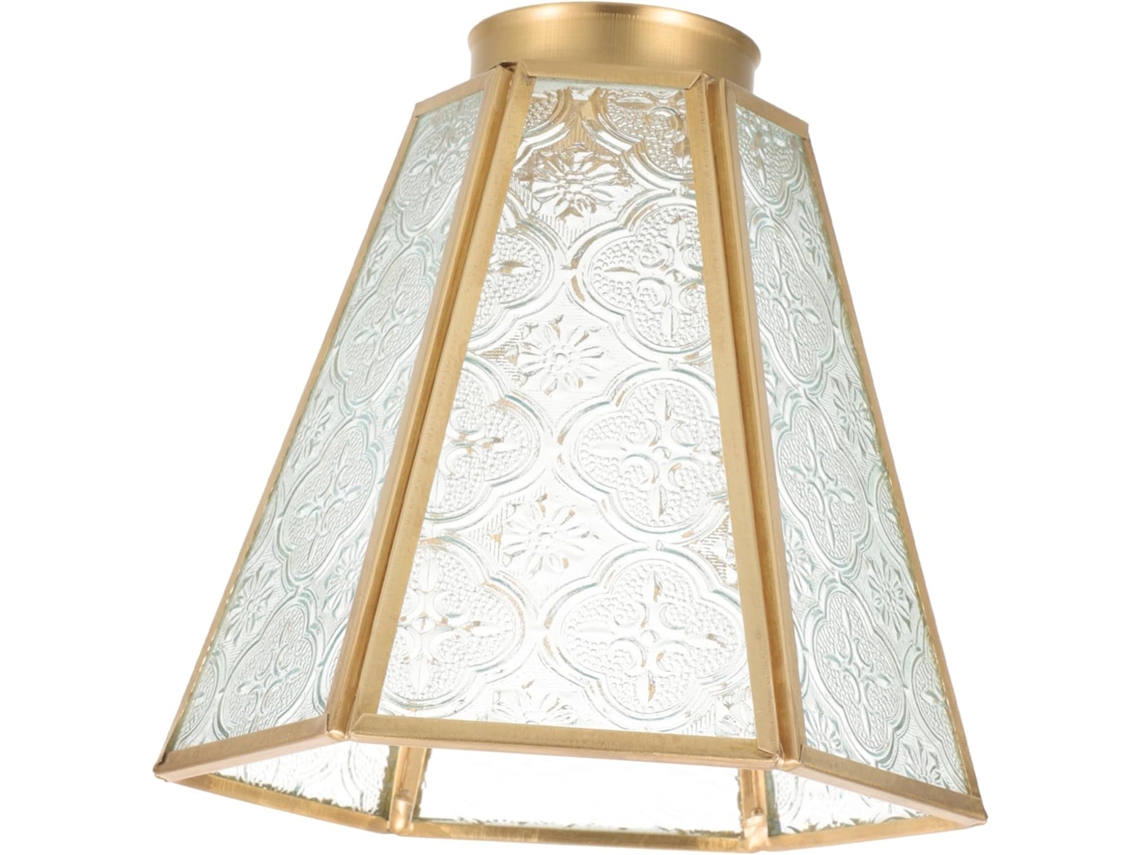 Cubierta De Cristal Para Bombilla De Lámpara Colgante Con Marco De Cobre, Cubierta Transparente Para Aplique De Pared.