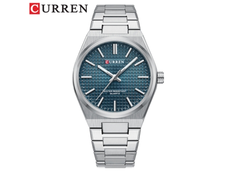Relojes para Hombre Reloj Deportivo para Relojes de Pulsera de Moda Calendario con Correa de Cuero-Concha Blanca Azul LUUCOZK