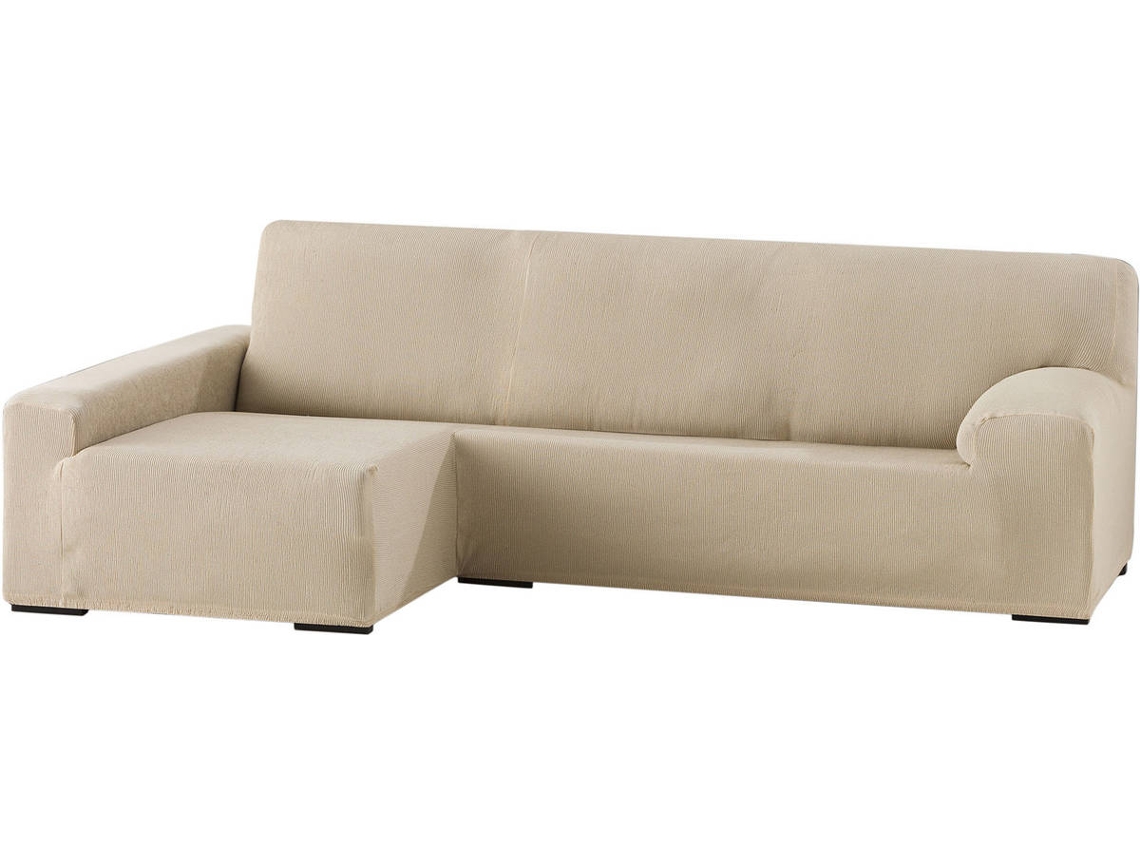 Funda Chaise Longue TODOPARAMICASA Ulises Beige (Brazo Izquierdo Largo - 250 - 310 cm)