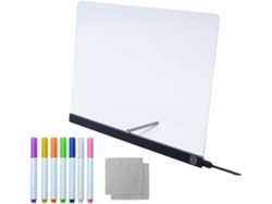 Pizarra LED de escritura, pizarra iluminada y borrable | Bloc de notas educativo y divertido para practicar en Vayotoy