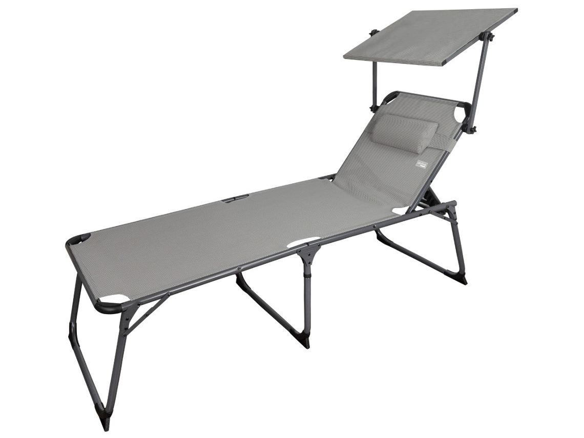 Silla de Playa AKTIVE 62613 Gris (193x67x85 cm)