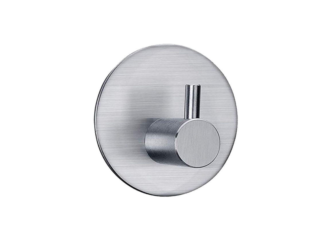 Gancho de acero inoxidable sin necesidad de taladrar para baño y cocina - Plateado