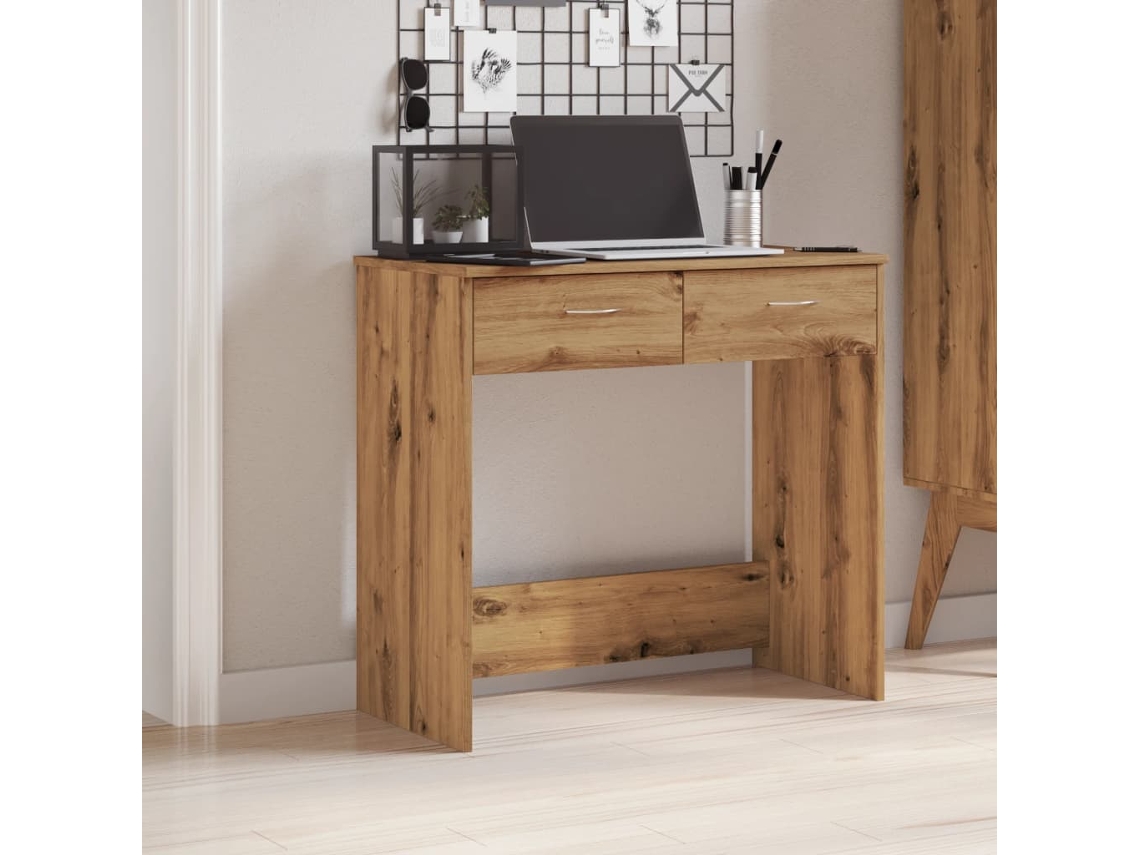 Escritorio de madera de ingeniería roble artisian 80x40x75 cm