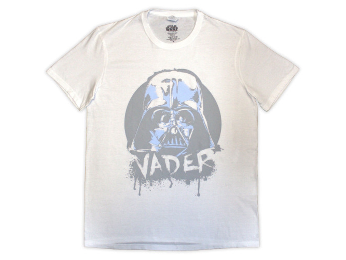 Rockinstone Star Wars 'darth Vader Spray Paint' (white) Camiseta Unisex--m