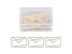 100 Clips De Papel Metálicos Dorados, Resistentes A Los Arañazos, Antideslizantes, Con Caja De Almacenamiento.