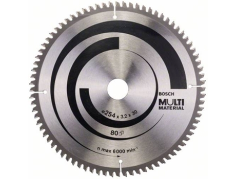 Disco de Sierra Circular BOSCH Multi Material 254x30x3.2 mm - 80