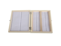100 Portaobjetos Biológicos Preparados Para Microscopio Con Caja De Madera Para Guardar Las Muestras.