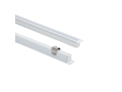 Perfil de Aluminio Empotrable 2m para Tira LED Hasta 6mm Blanco 2 M Semi Transparente Ledkia