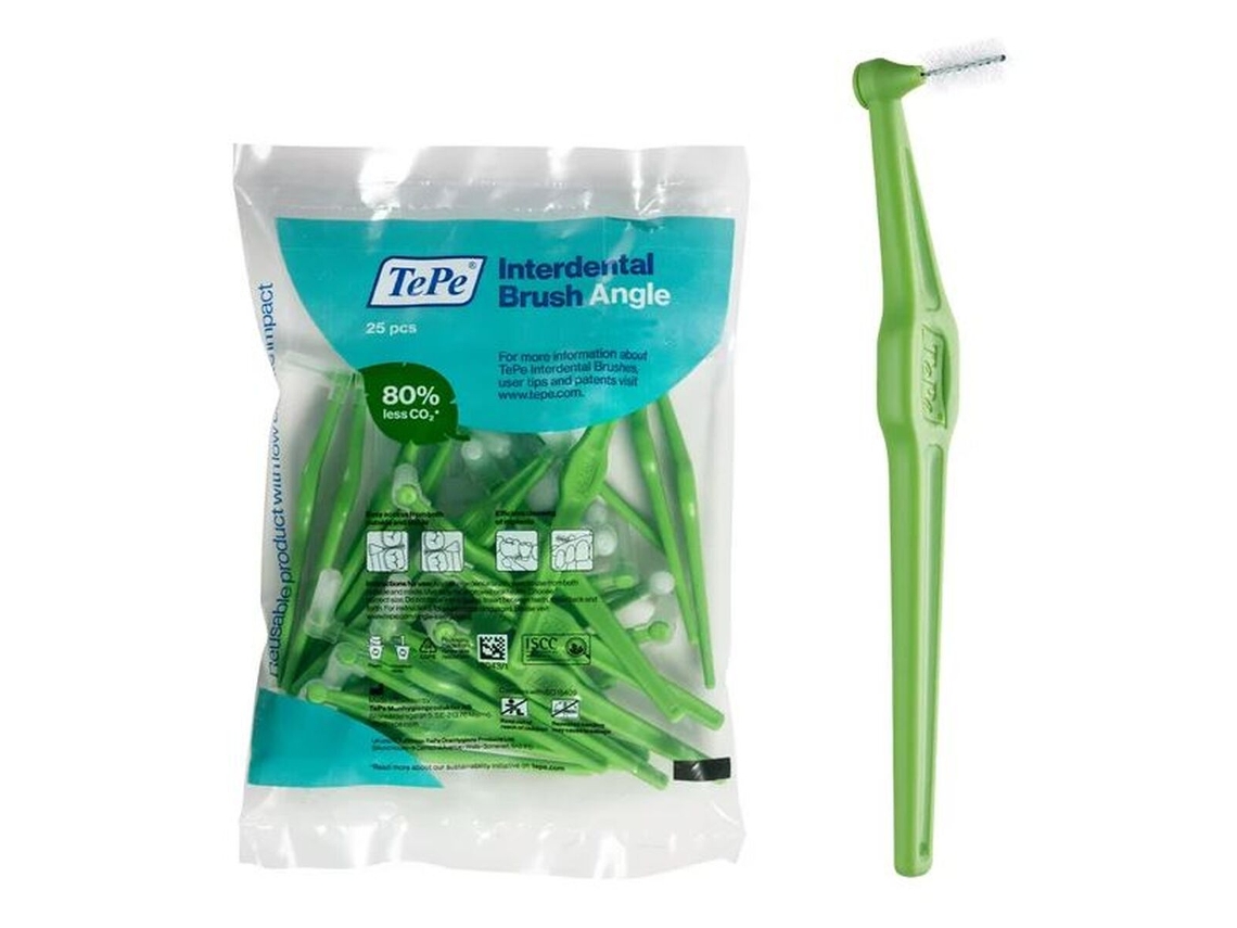Cepillos interdentales TEPE Angle Verde 0,8 mm 25 Unidades