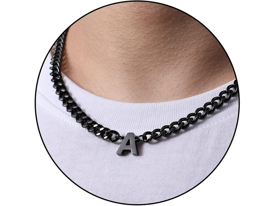 2026-cadena De Eslabón Cubano Con Letra Inicial A-z Acero Inoxidable 6.5mm 18+2 Pulgadas Regalo De Joyería Para Hombres Mujeres Niños
