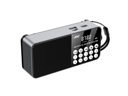 Mini radio FM portátil recargable con USB, tarjeta TF, reproductor MP3, altavoz Bluetooth inalámbrico, luz LED y receptor FM. Viewleaf