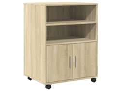 Armario con ruedas exclusivo de roble Sonoma Maison 60x48x81 cm