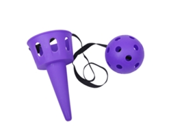 Juego De Lanzar Y Atrapar Pelota De 16,5 Cm, Juguete Interactivo Para Desarrollar Habilidades, Ideal Para Viajes Al Aire Libre (morado)