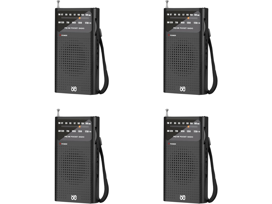 4 Receptores De Radio Portátiles Mini Am/fm Multibanda