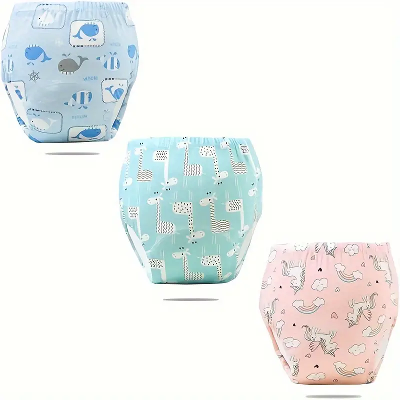 Pañales lavables para bebé, braguitas de entrenamiento, 3 unidades, talla 90 (aptas para bebés de menos de 17 kg)
