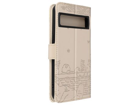 Funda Folio para Google Pixel 8 Pro AVIZAR Piel Beige