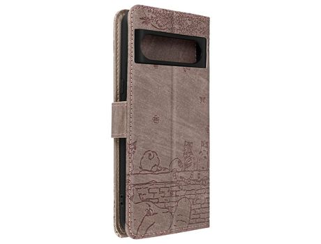 Funda Folio para Google Pixel 8 Pro, Google Pixel 8 AVIZAR Piel Gris