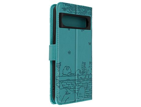 Funda Folio para Google Pixel 8 Pro, Google Pixel 8 AVIZAR Piel Azul