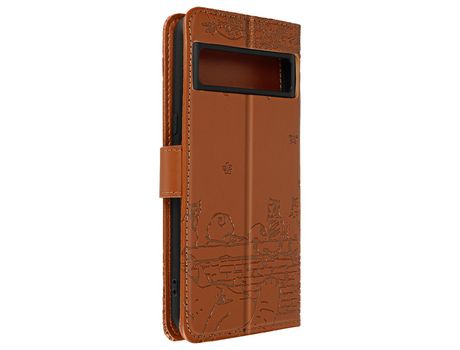 Funda Folio para Google Pixel 8 Pro AVIZAR Piel Marrón