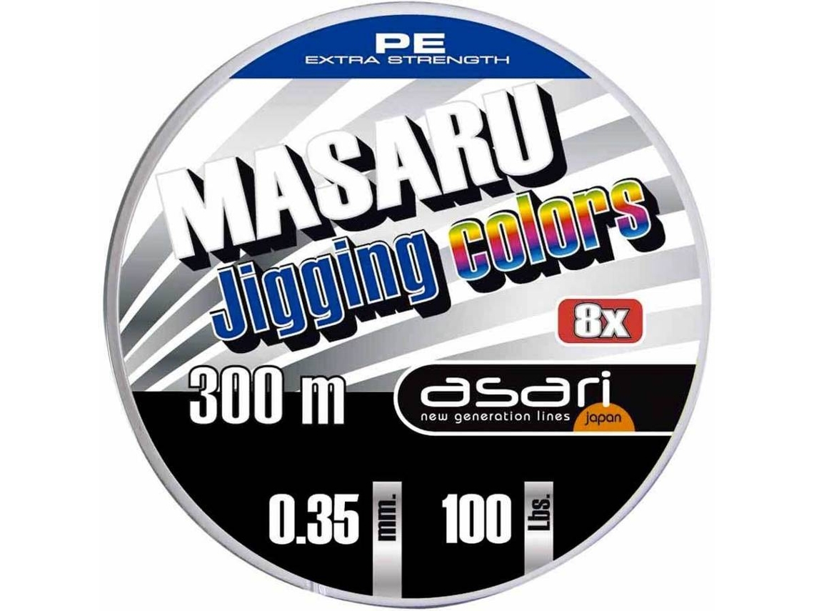 Línea de Pesca trenzadas ASARI Masaru Jigging Colors (0.500 mm - 0,30 mm)