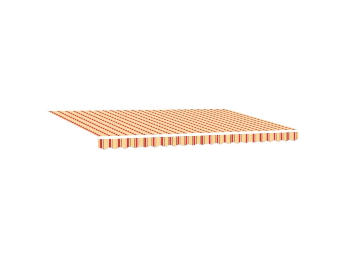 Toldo retráctil manual Vidaxl de poliéster amarillo y naranja (500 x 350 cm)