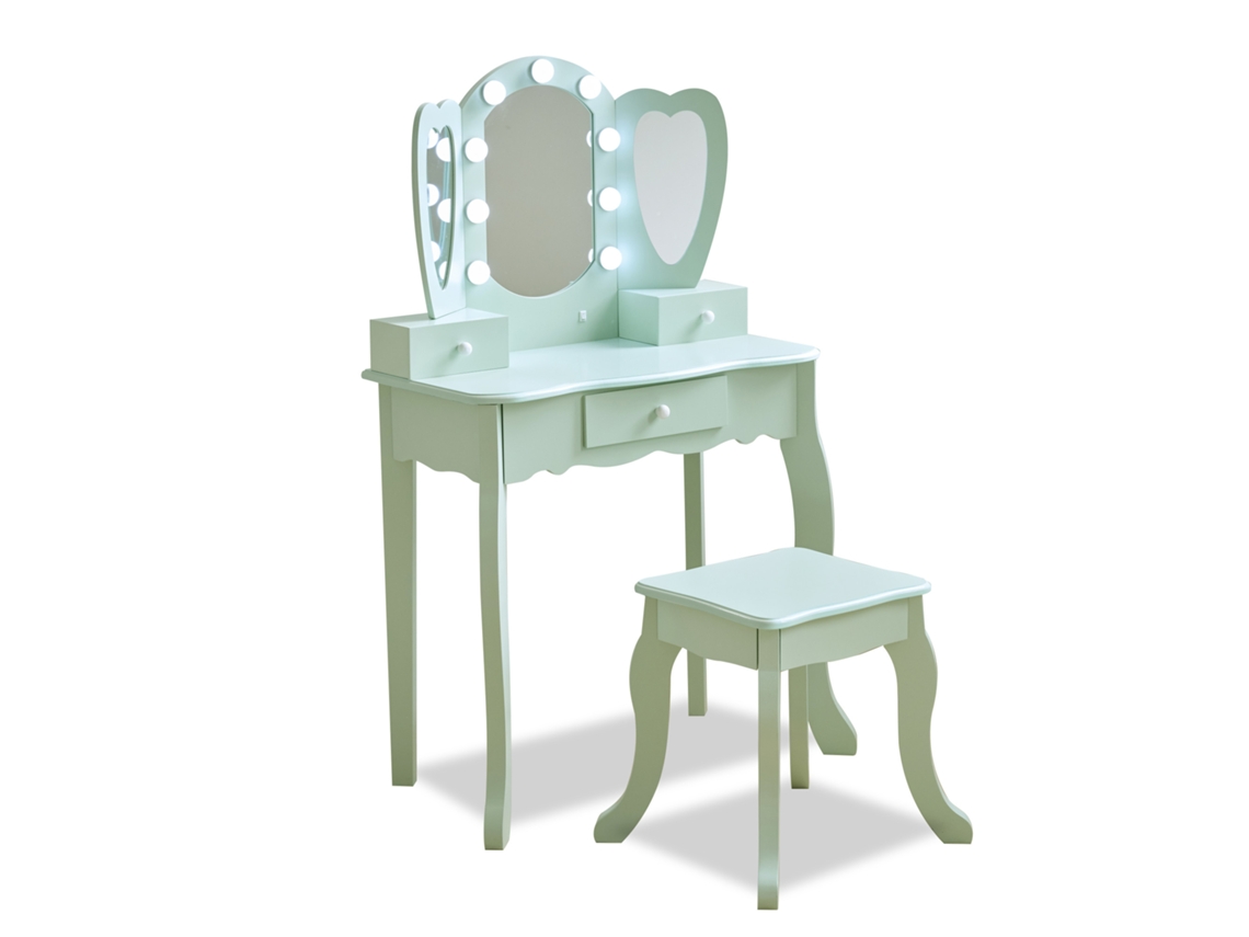 Jugador de corazón para niños Teamson (verde salvia/LED/blanco)