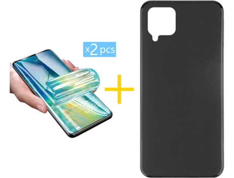 Carcasa + 2 Protectores de Pantalla para Huawei P40 Lite SKYHE Negro